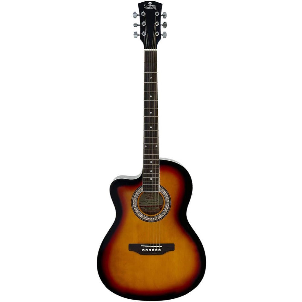 Pluto PA39CL-201-SB Medium Cutaway Lefty Sunburst Acoustic Guitar