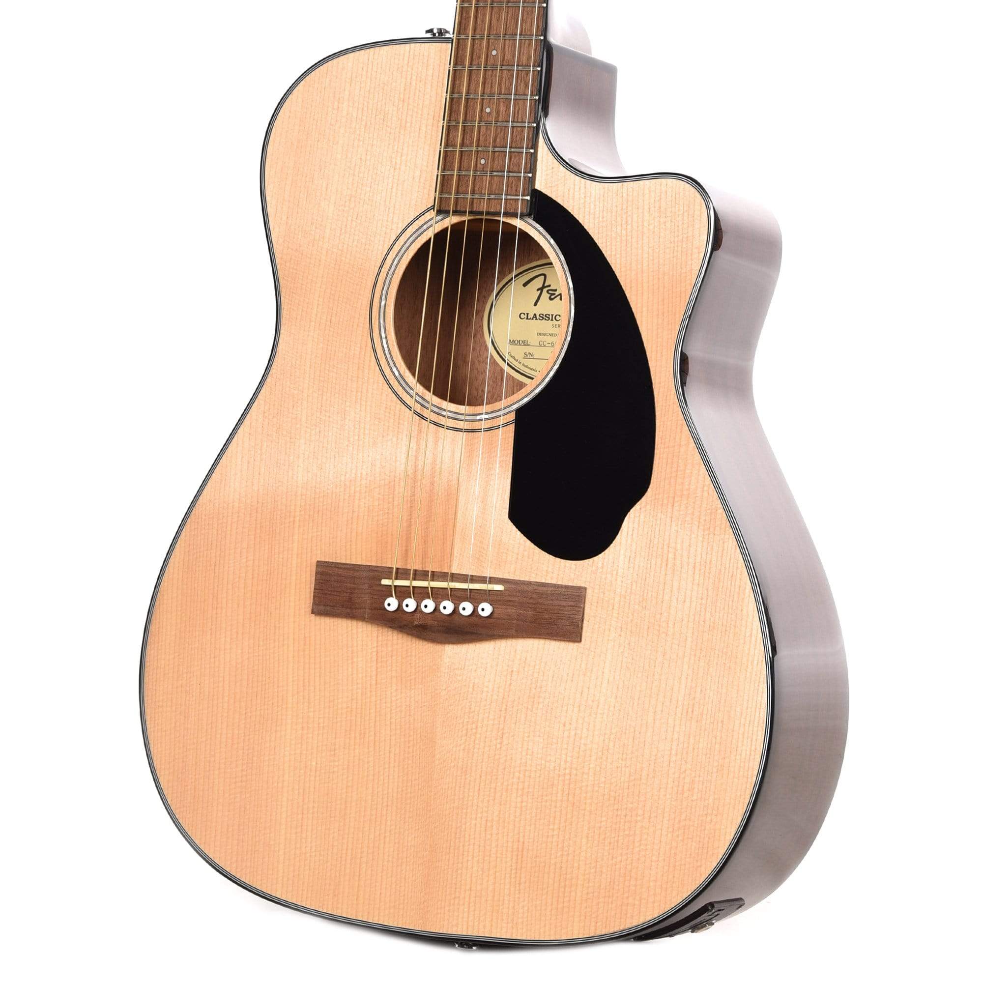 Fender CC60SCE Natural Concert Cutaway Electro-Acoustic Guitar