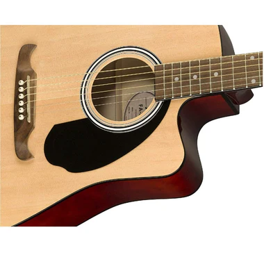 Fender FA-125CE Natural Dreadnought  Cutaway Electro-Acoustic Guitar