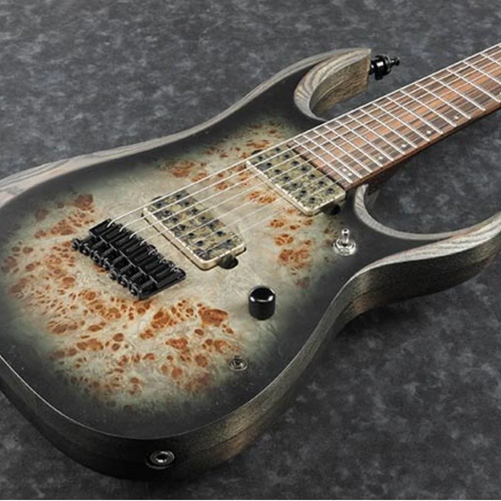 Ibanez RGD71ALPA-CKF RGD Series Axion Label 7 string Charcoal Burst Black Stained Flat Electric Guitar