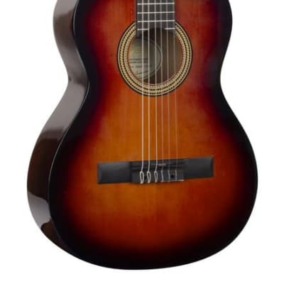 Valencia VC263CSB 260 Series 3/4 High Gloss Classic Sunburst Classical Guitar