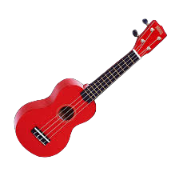 Mahalo MR1RD Rainbow Series Soprano Red With Bag Ukulele