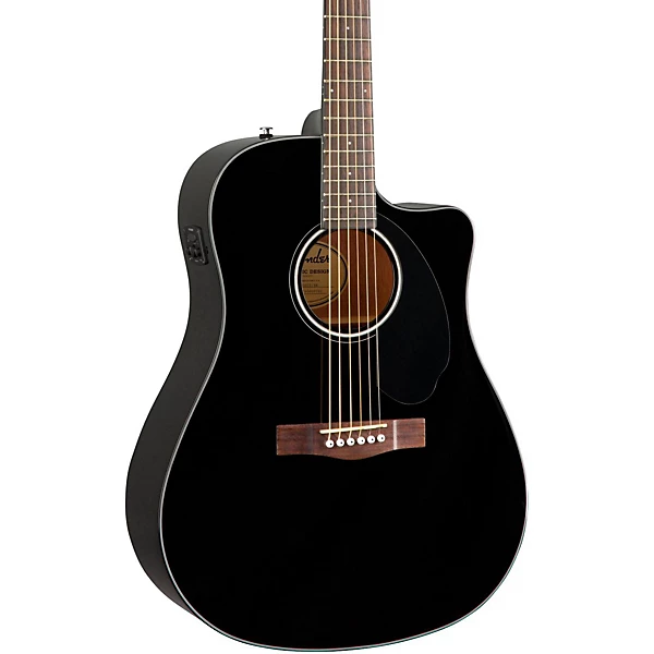 Fender CD60SCE Black Cutaway Electro-Acoustic Guitar