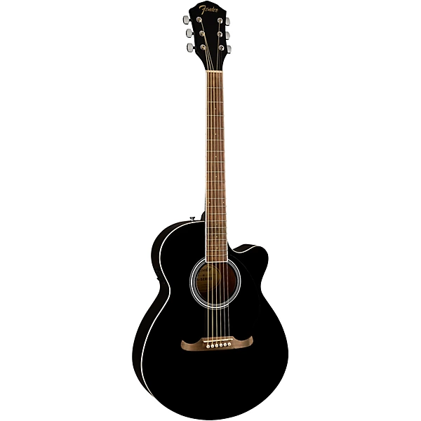 Fender FA-135CE Black Consert Cutaway Electro-Acoustic Guitar