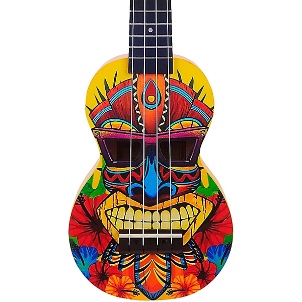 Mahalo MA1TK Art Series Tiki Soprano With Bag Ukulele