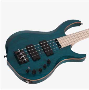 Sire M2-4 TBL M2 Series 4 String Transparent Blue Bass Guitar