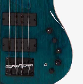 Sire M2-4 TBL M2 Series 4 String Transparent Blue Bass Guitar