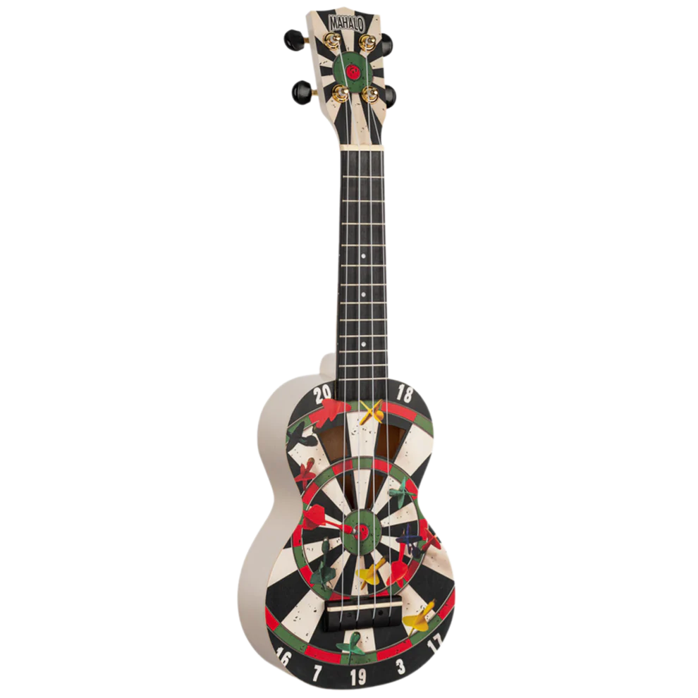 Mahalo MA1DR Art Series Dart Blue Soprano With Bag Ukulele