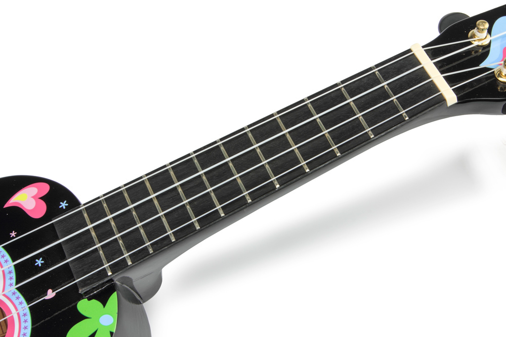 Mahalo MA1HEBK Art Series Heart Black Soprano With Bag Ukulele