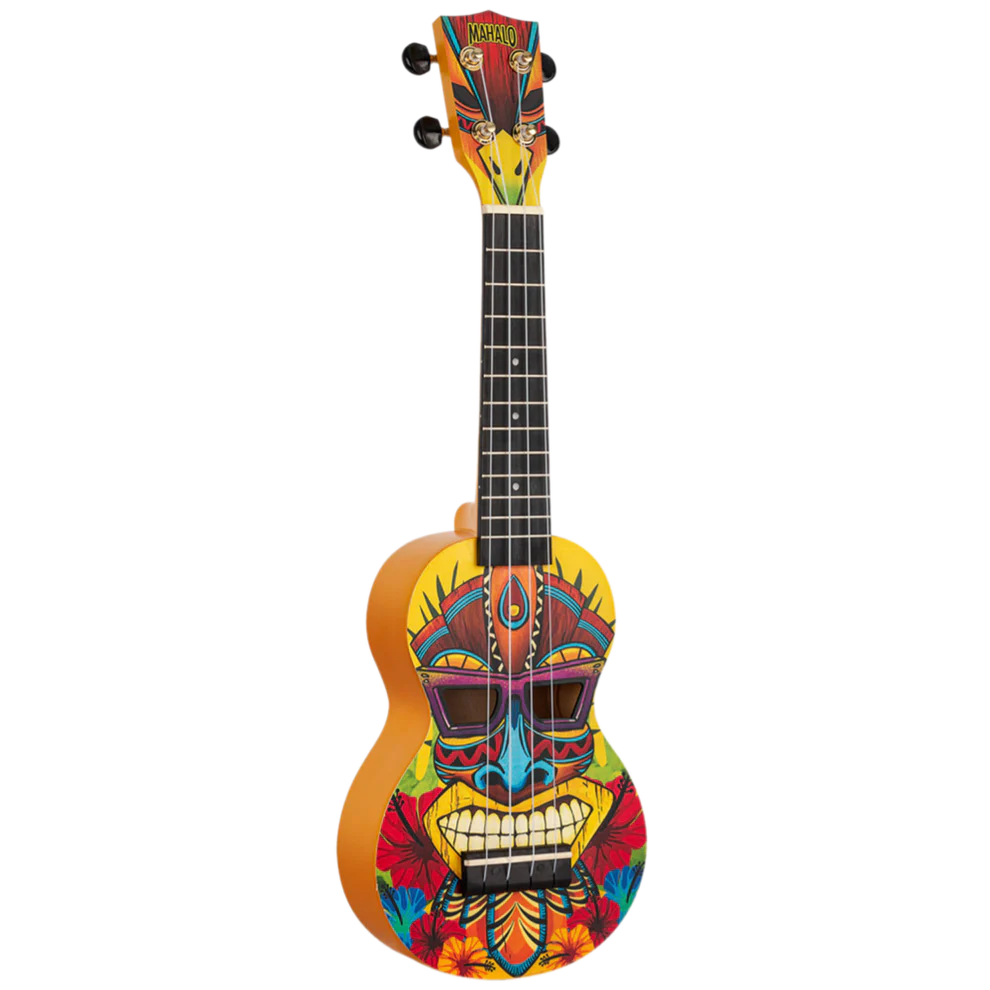 Mahalo MA1TK Art Series Tiki Soprano With Bag Ukulele
