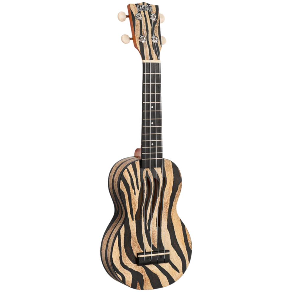 Mahalo MA1ZE Art II Series Zebra Soprano With Bag Ukulele