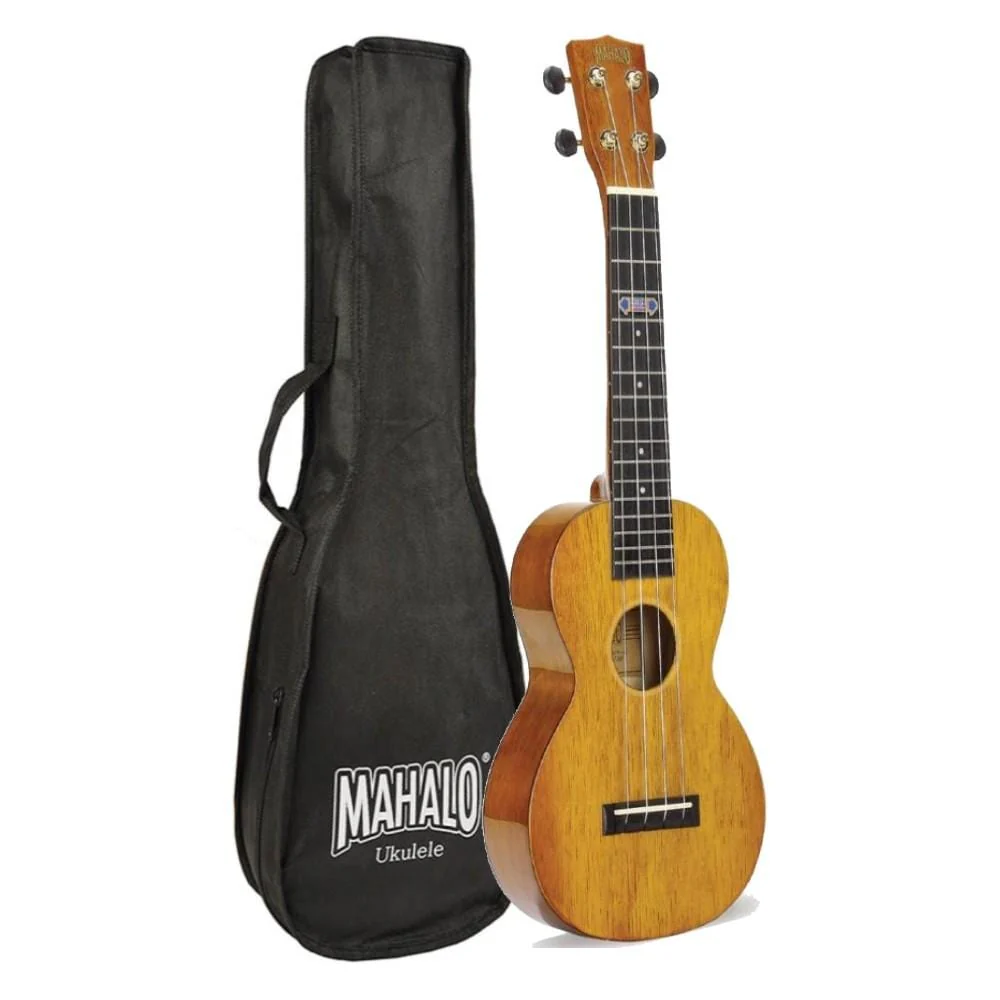 Mahalo MH2WVNA Hano Series Wide Neck Vintage NAT Concert With Bag Ukulele