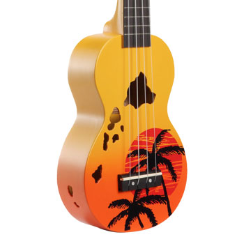 Mahalo MD1HAORB Hawaii Orange Burst Soprano With Bag Ukulele