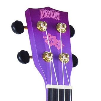 Mahalo MD1HBPPB Hibiscus Purple Burst Soprano With Bag Ukulele