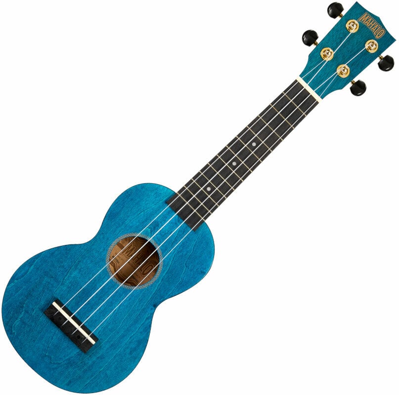 Mahalo MS1TBU Slimline Series Trans Blue Soprano With Bag Ukulele