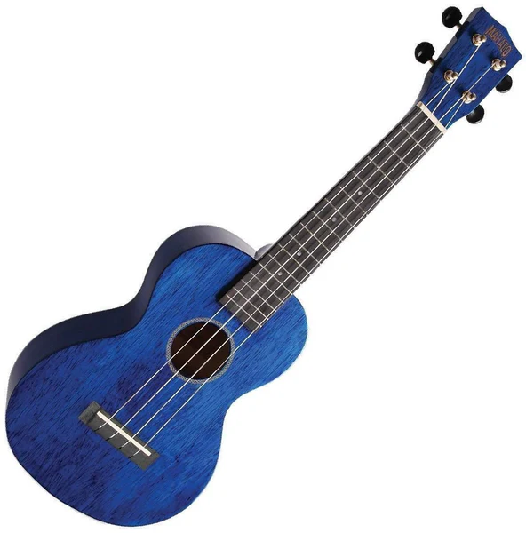 Mahalo MH2TBU Hano Series Trans Blue Concert With Bag Ukulele
