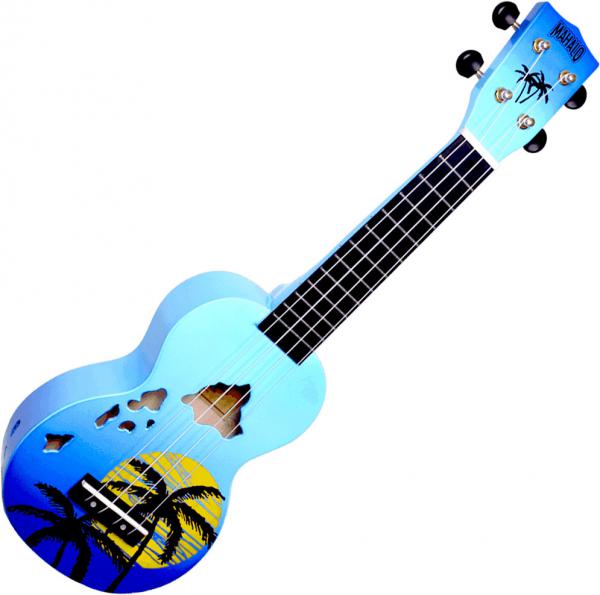 Mahalo MD1HABUB Hawaii Blue Burst Soprano With Bag Ukulele