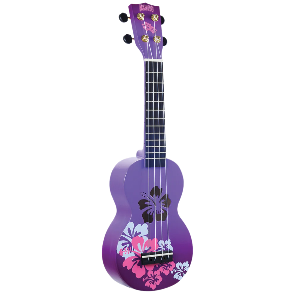 Mahalo MD1HBPPB Hibiscus Purple Burst Soprano With Bag Ukulele