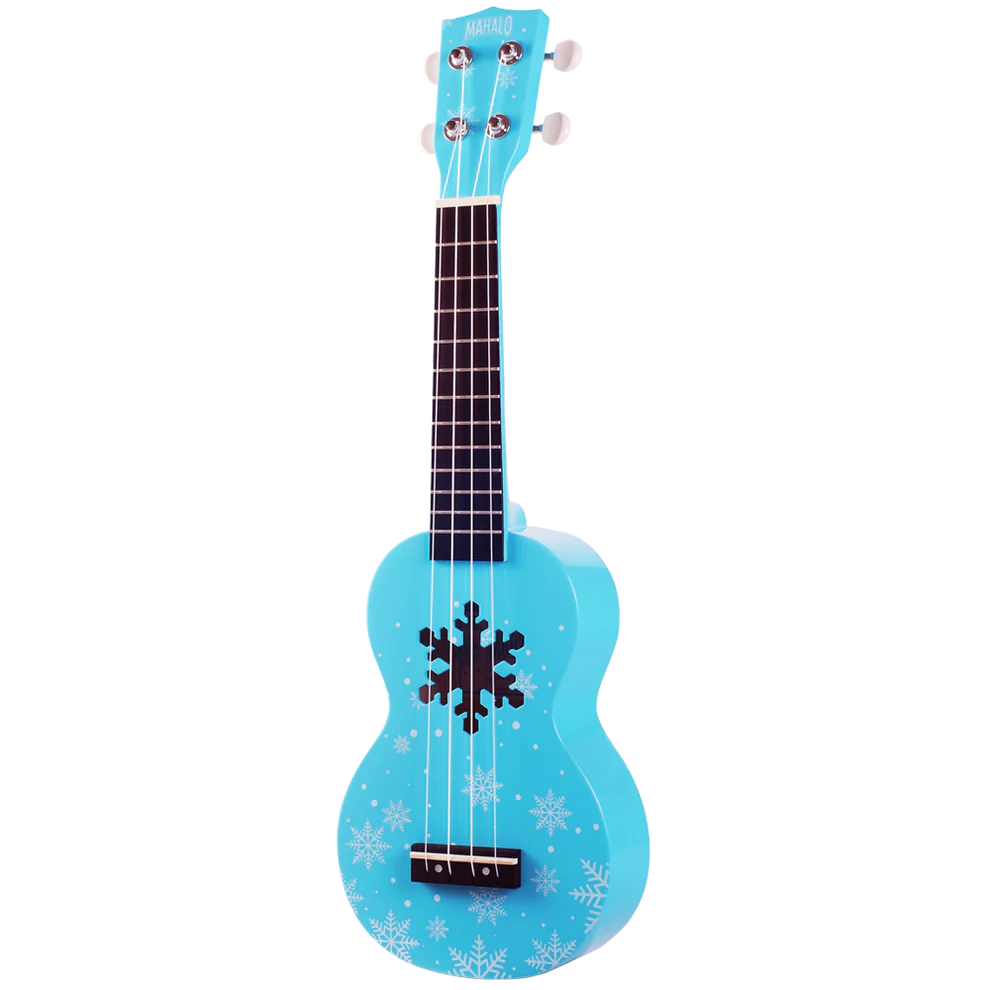 Mahalo MD1SNBU Snow Glacier Blue Soprano With Bag Ukulele