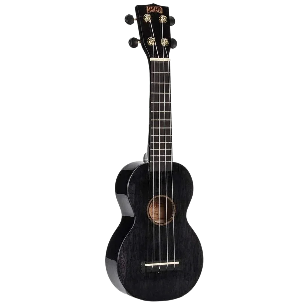 Mahalo MH1TBK Hano Series Trans Black Soprano With Bag Ukulele