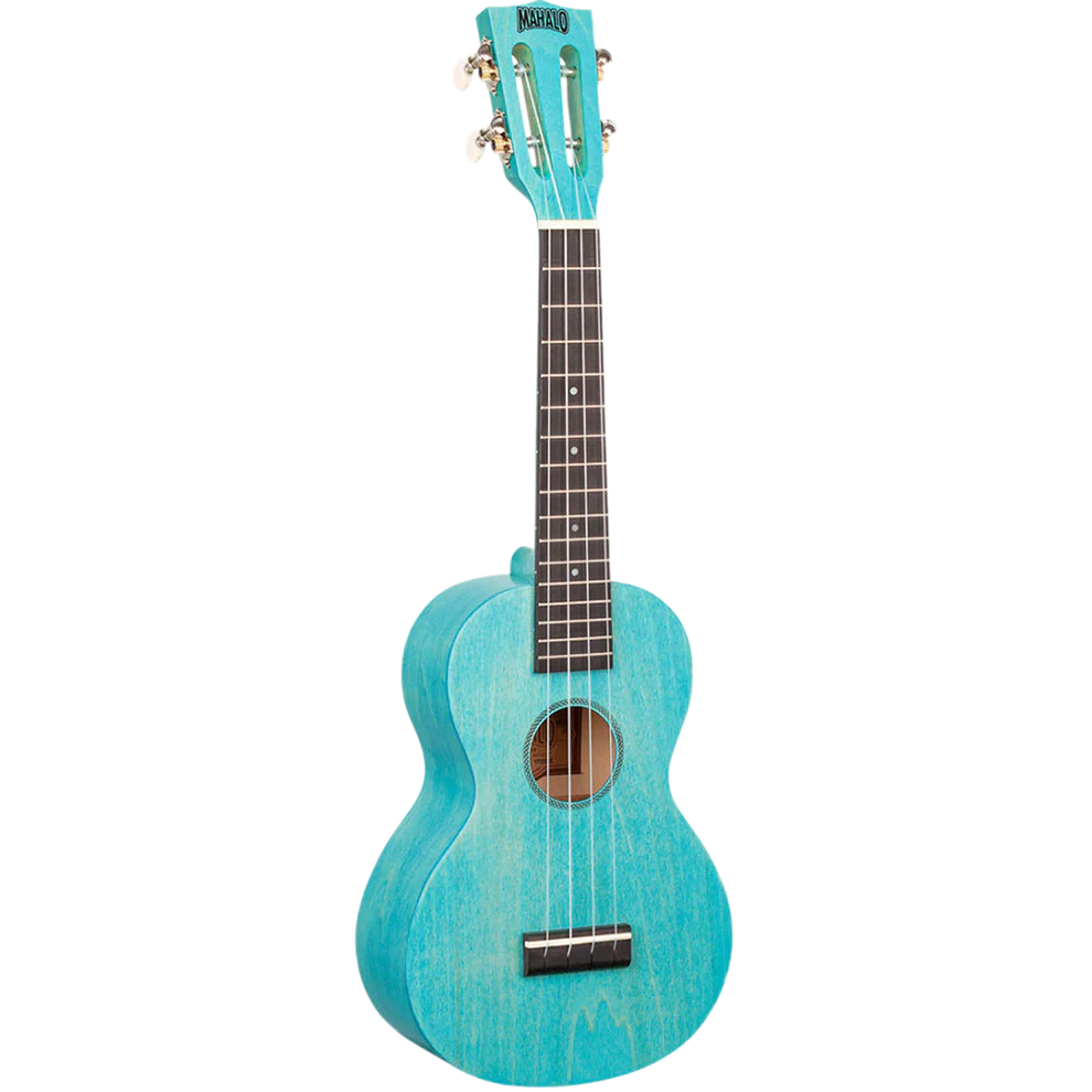 Mahalo ML2AB Island Series Aqua Blue Concert With Bag Ukulele