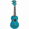 Mahalo MS1TBU Slimline Series Trans Blue Soprano With Bag Ukulele