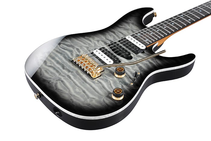 Ibanez AZ47P1QM-BIB AZ Premium Series With Bag Black Ice Brust Electric Guitar