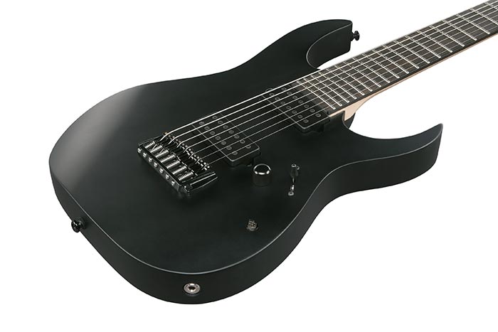 Ibanez RGIXL7-BKF RG Series Standard 7 String Black Flat Electric Guitar