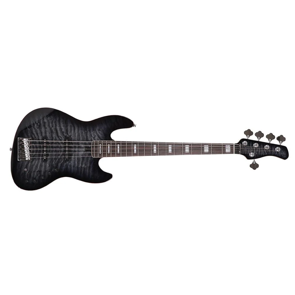 Sire V9 Swamp Ash-5 TBK V9 Series 5 String Swamp Ash Transparent Black Bass Guitar