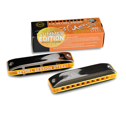 Seydel 10301D-S Blues Session Steel Key D Summer Edition Harmonica