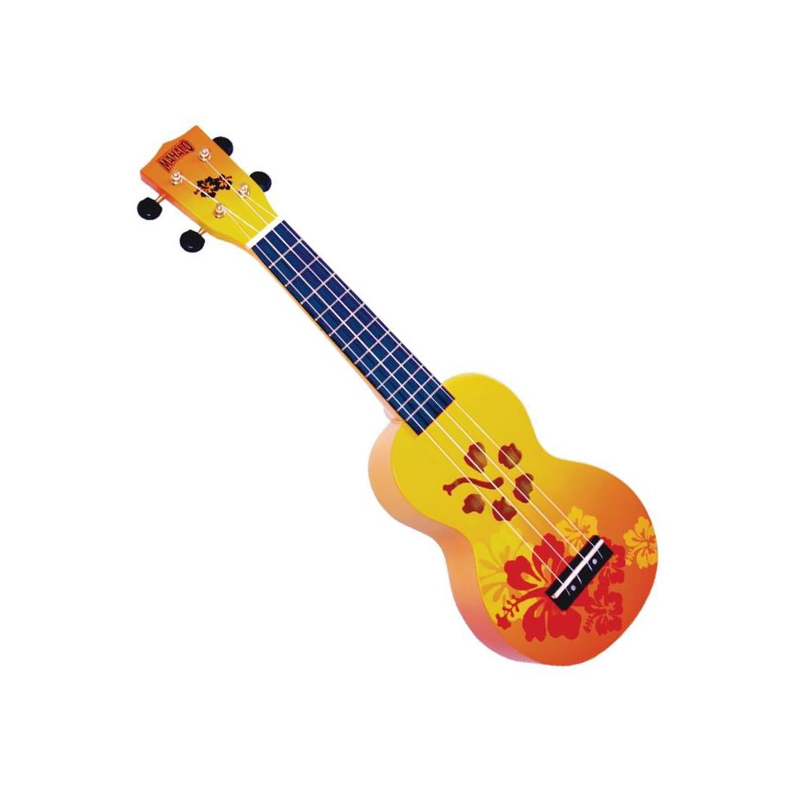 Mahalo MD1HBORB Hibiscus Orange Burst Soprano With Bag Ukulele