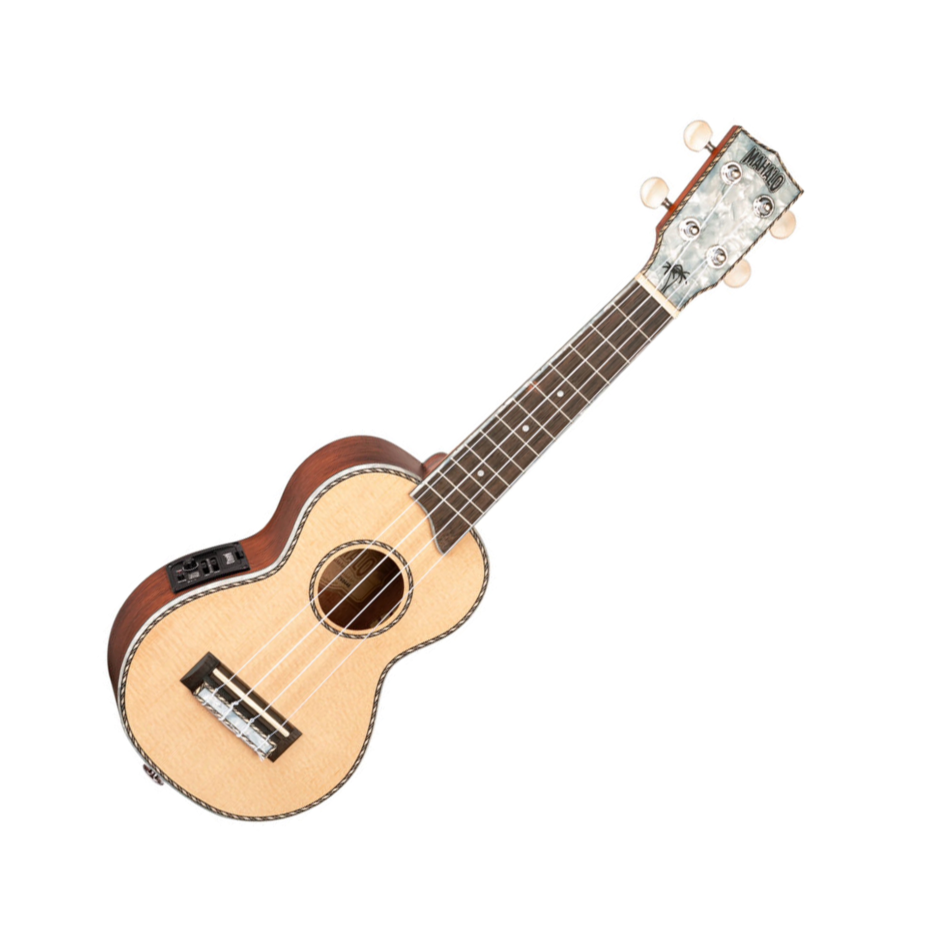Mahalo MP1E Pearl Series Natural MEQ2 Electronics Soprano With Bag Ukulele