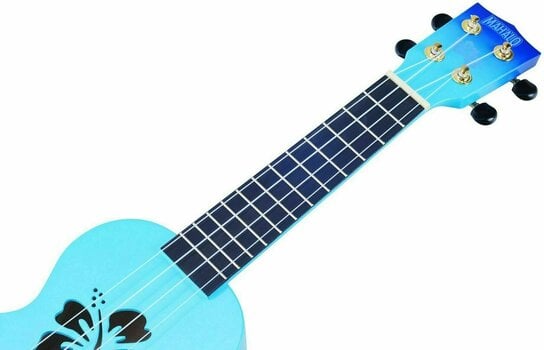 Mahalo MD1HBBUB Hibiscus Blue Burst Soprano With Bag Ukulele