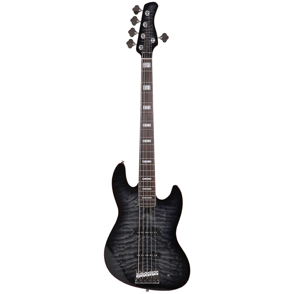 Sire V9 Swamp Ash-5 TBK V9 Series 5 String Swamp Ash Transparent Black Bass Guitar