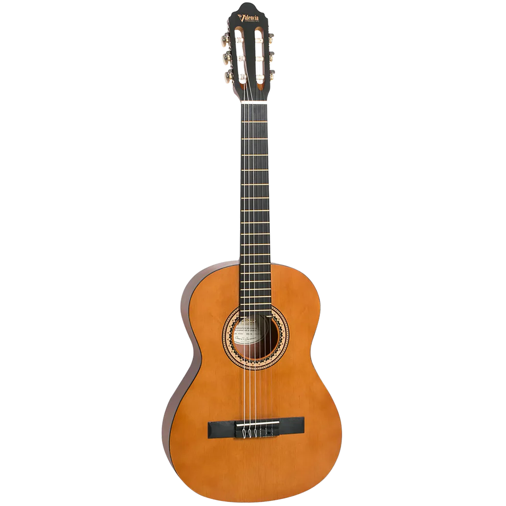 Valencia VC203NAT 200 Series 3/4 Vintage Natural Classical Guitar