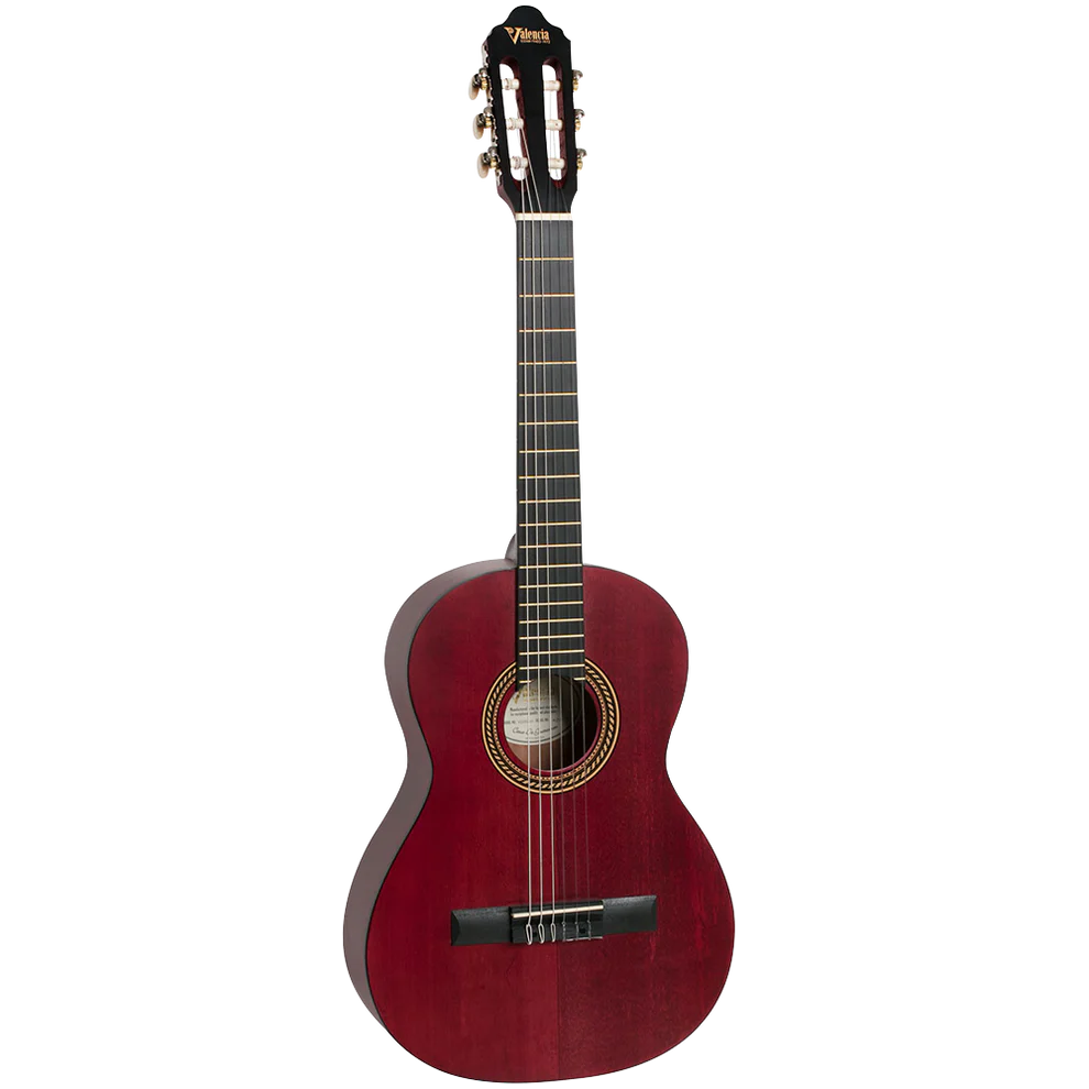 Valencia VC203TWR 200 Series 3/4 Wine Red Classical Guitar
