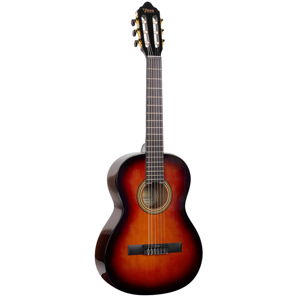 Valencia VC263CSB 260 Series 3/4 High Gloss Classic Sunburst Classical Guitar