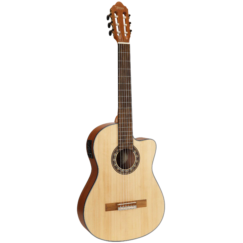 Valencia VC574CE 574 Series 4/4 Cutaway with Electronics Classical Guitar