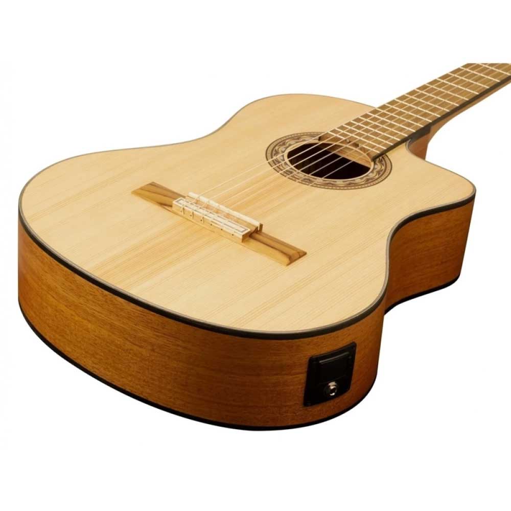 Valencia VC314CE 300 Series 4/4 Cutway Electronic Natural Classical Guitar
