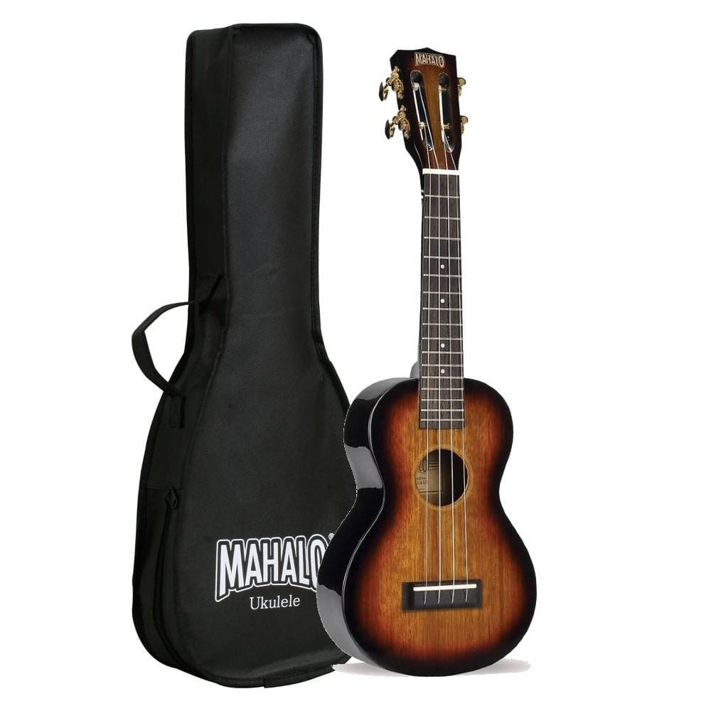 Mahalo MJ2TBR Java Series Trans Brown Concert With Bag Ukulele