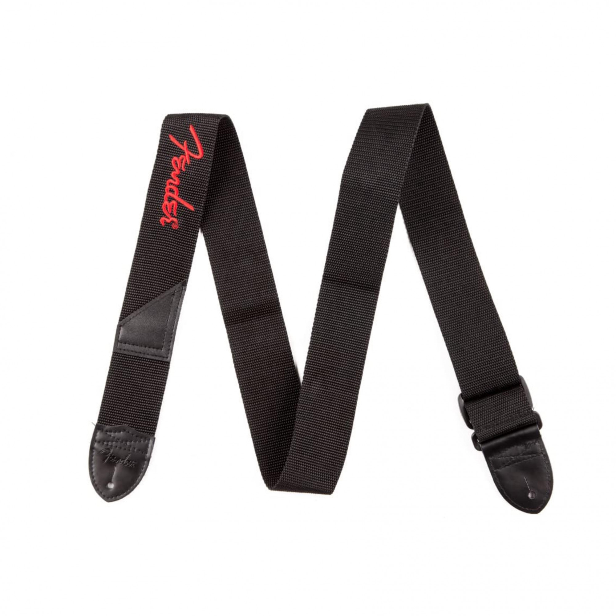 Fender 990662015 BLK/RED Poly Guitar Strap