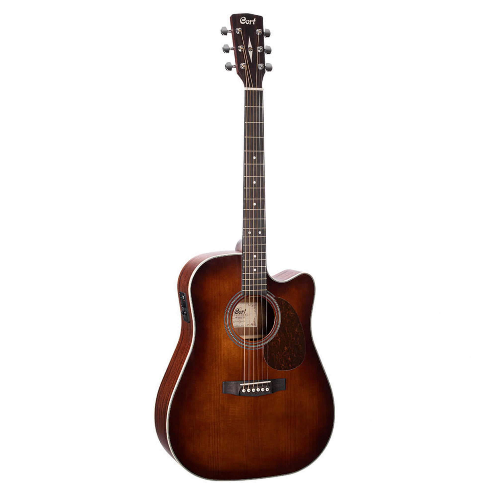 Cort MR500E-BR MR Series Brown Brust With Cutaway Electro-Acoustic Guitar