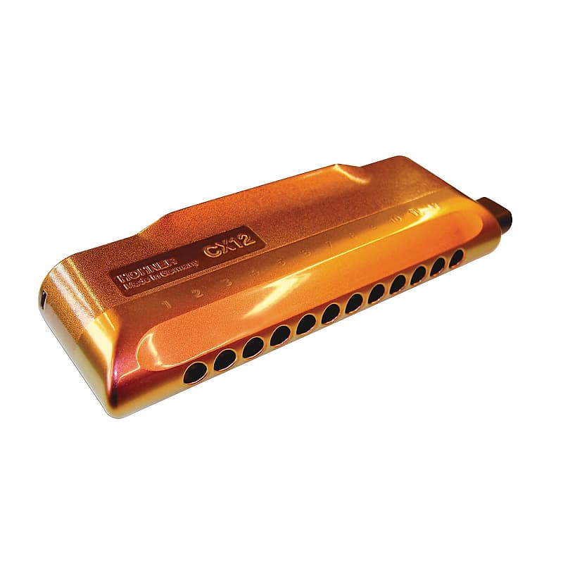 Hohner M754601 CX12 Jazz Red to Gold C Key Chromatic Harmonica
