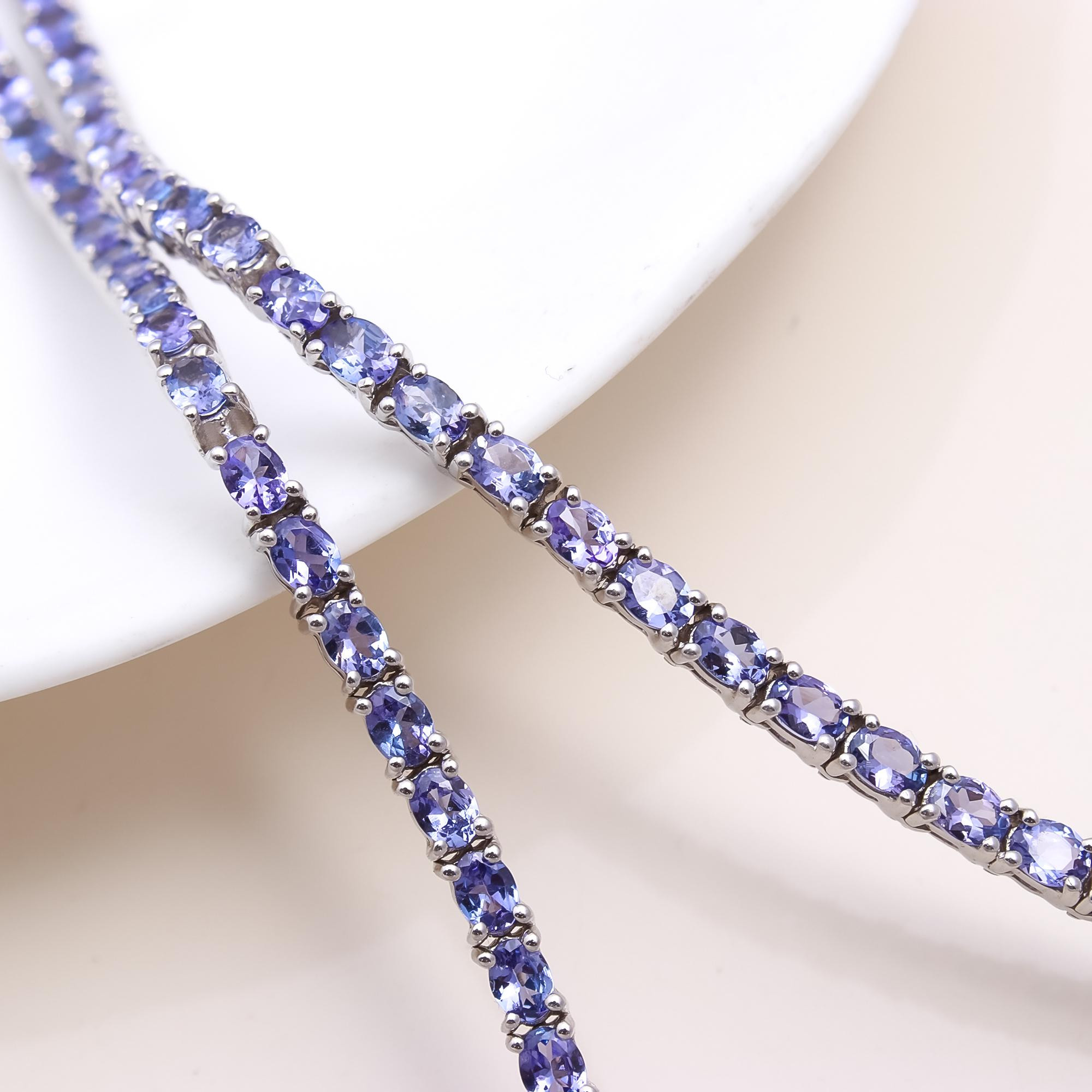 Tanzanite Tennis Necklace