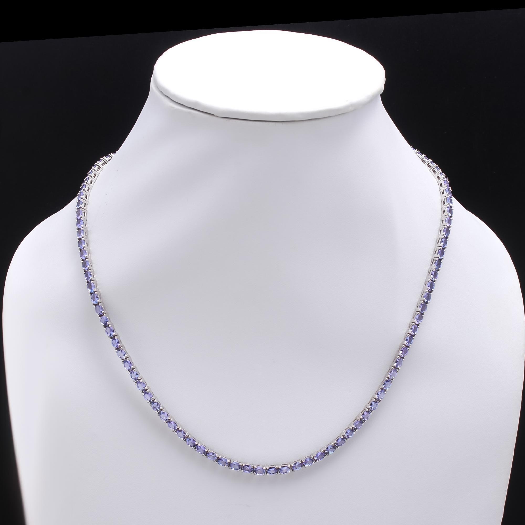 Tanzanite Tennis Necklace