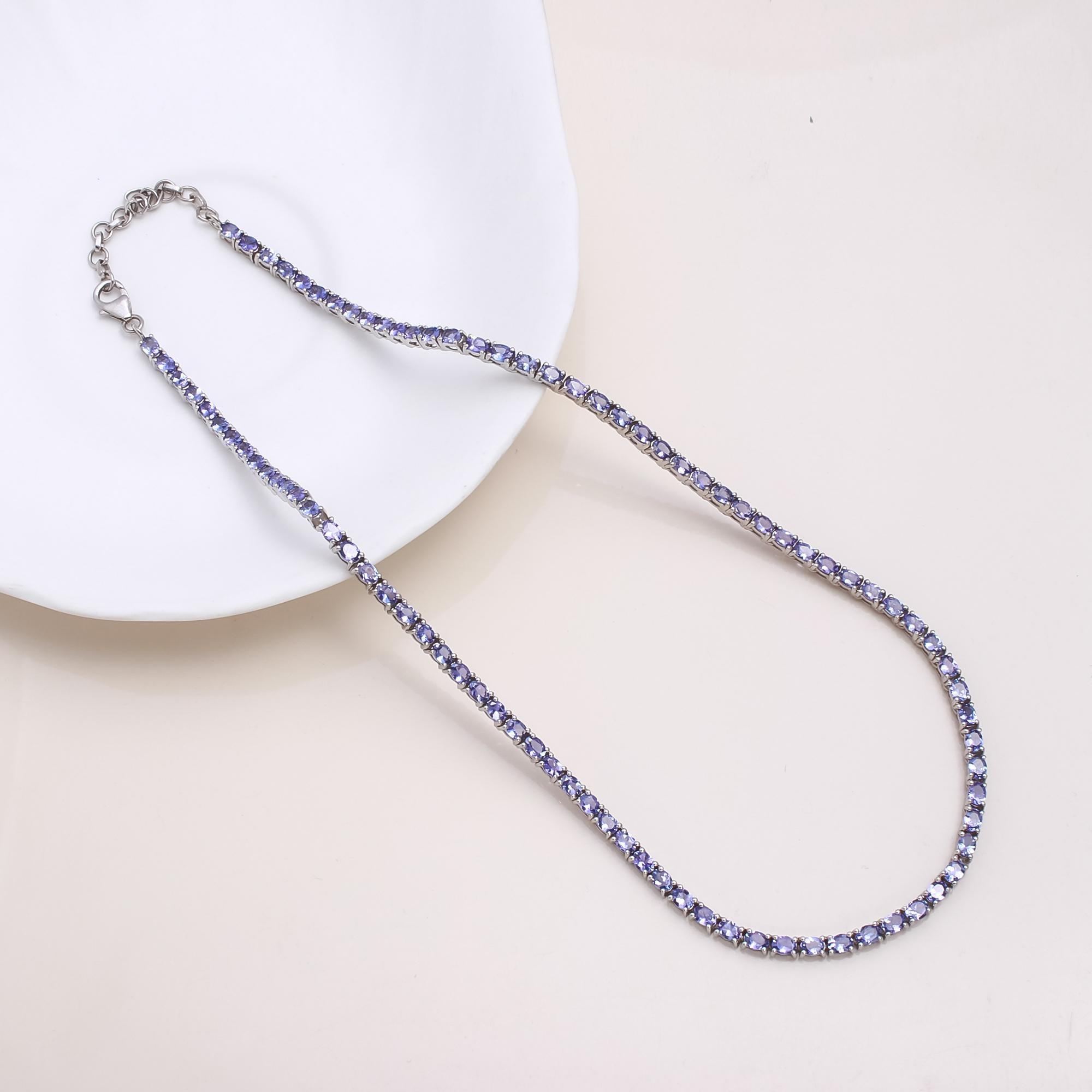 Tanzanite Tennis Necklace