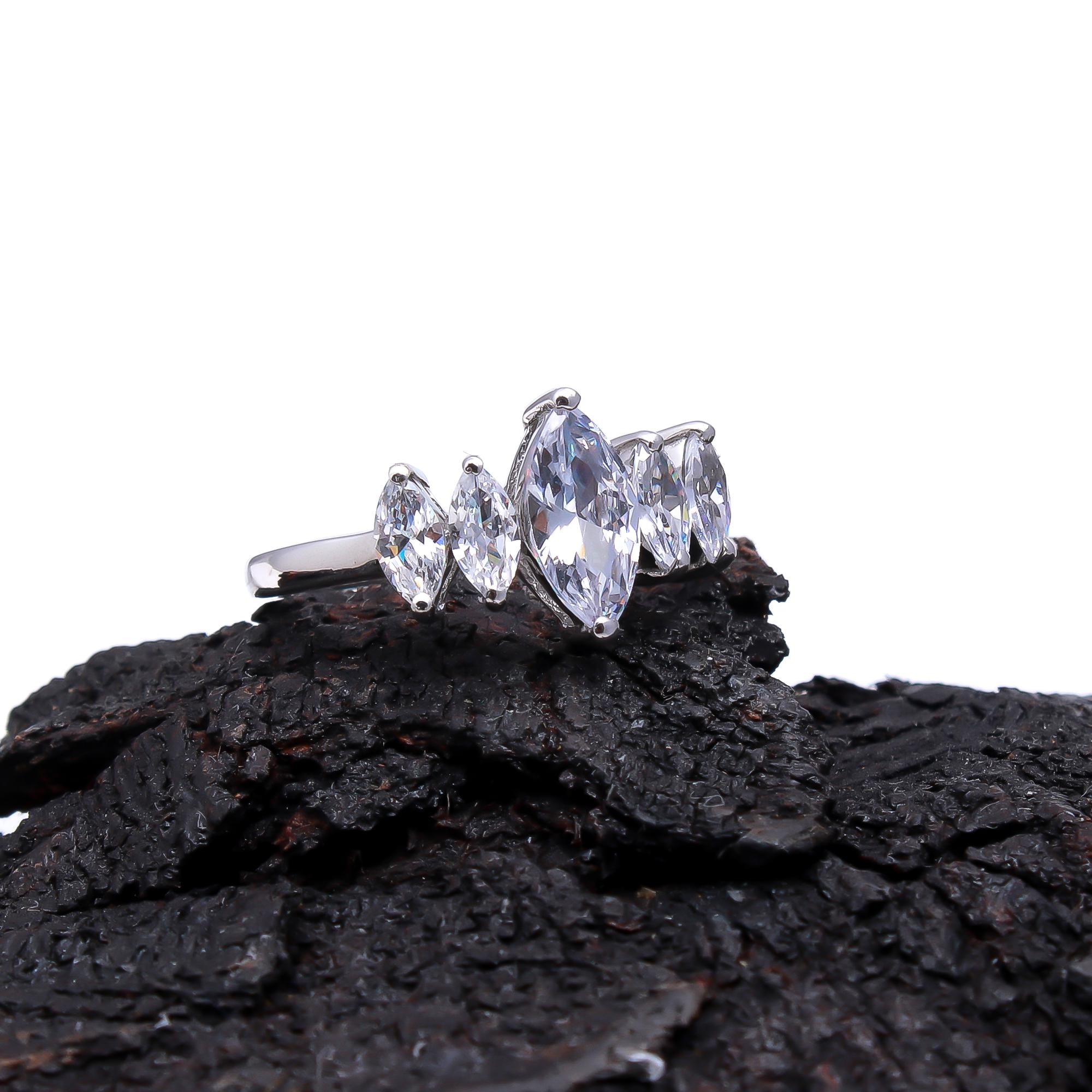 Lab Grown Diamond Five Stone Marquise Ring