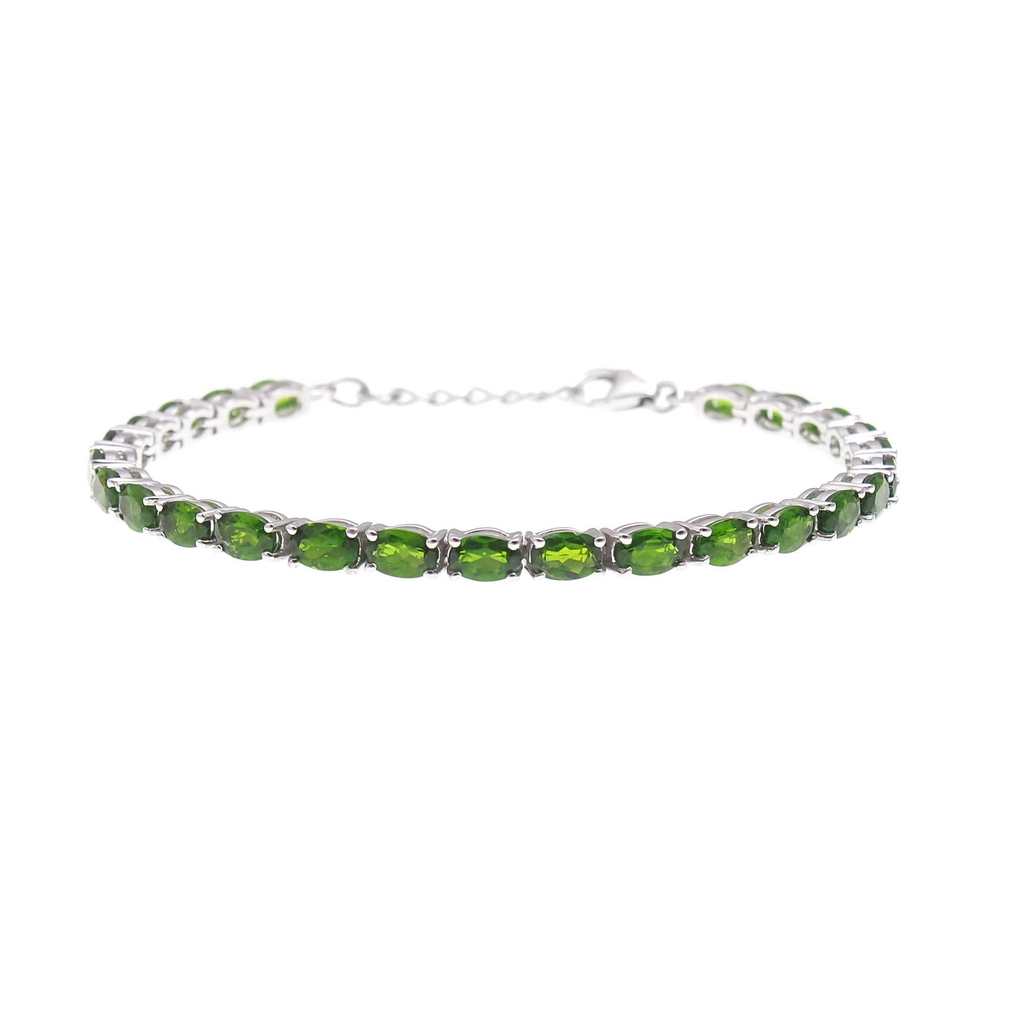 Chrome Diopside Tennis Bracelet