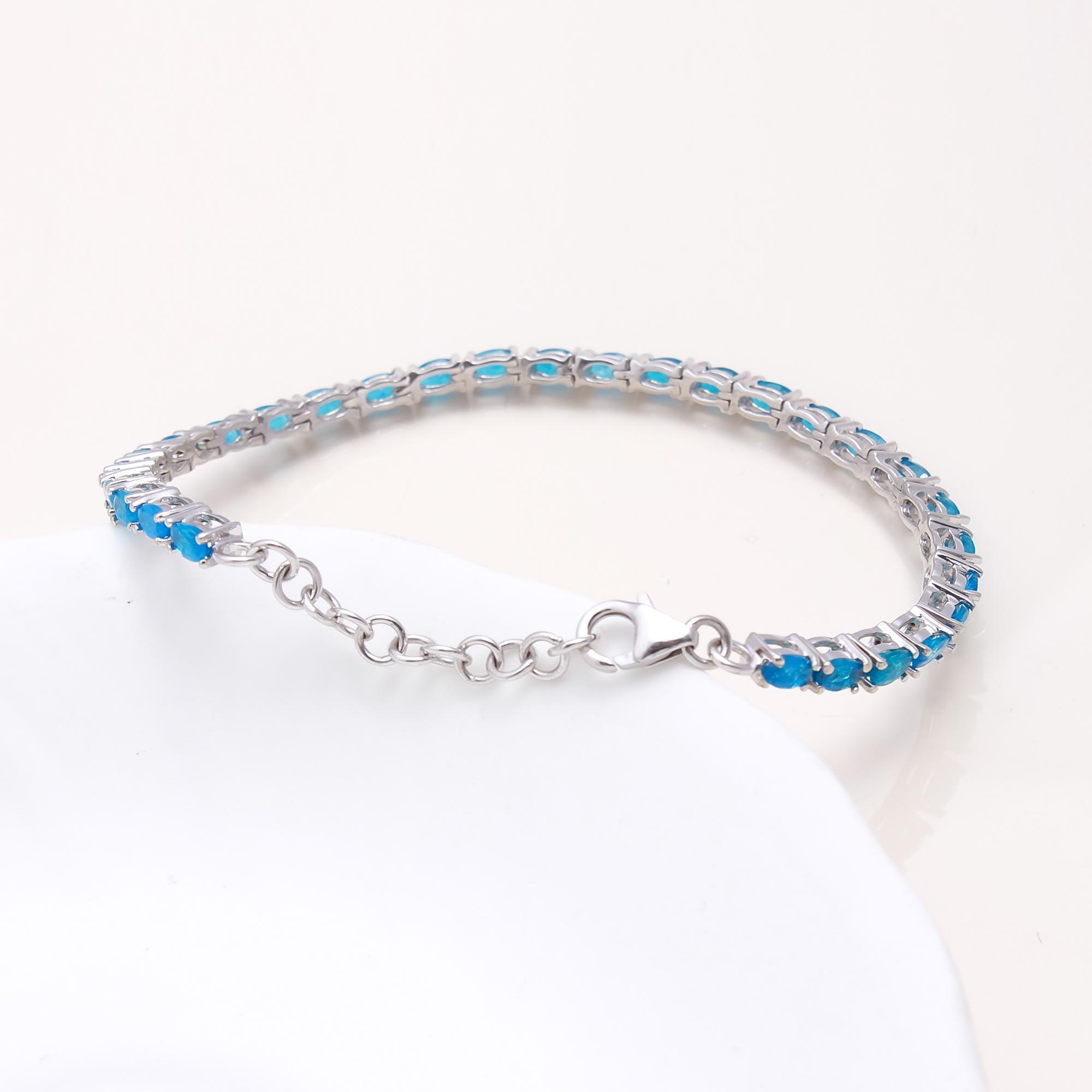 Neon Apatite Tennis Bracelet