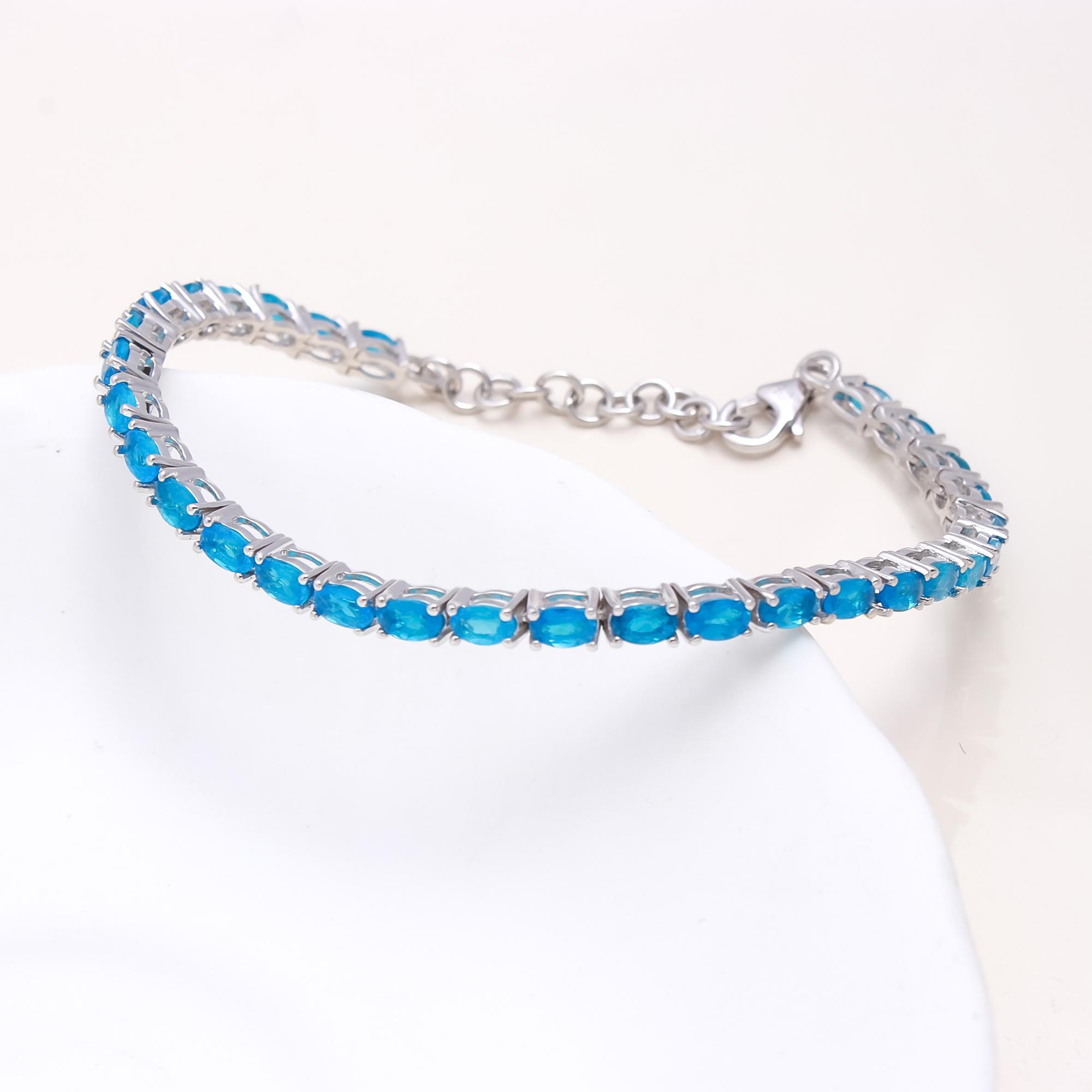 Neon Apatite Tennis Bracelet